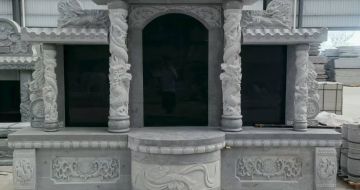 泰州 芝麻灰高档墓碑，土墓，可定制