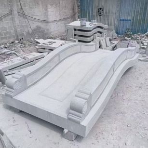 泰州 芝麻灰花岗岩园林景观 小石桥