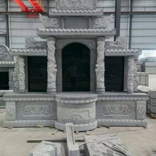 泰州 芝麻灰高档墓碑，土墓，可定制