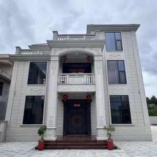 泰州 芝麻白石材别墅干挂案例展示