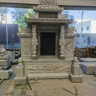 泰州 芝麻灰高档墓碑、土墓，一套也支持定做