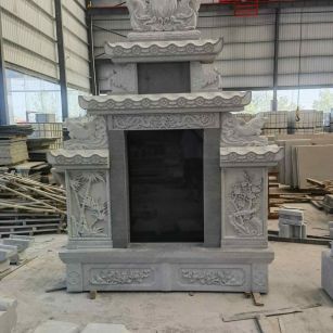 泰州 芝麻灰高档墓碑、土墓，一套也支持定做