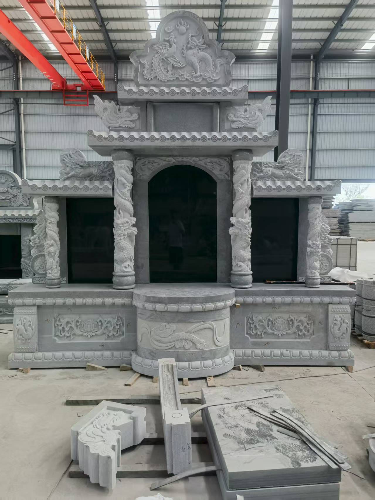 泰州 芝麻灰高档墓碑，土墓，可定制