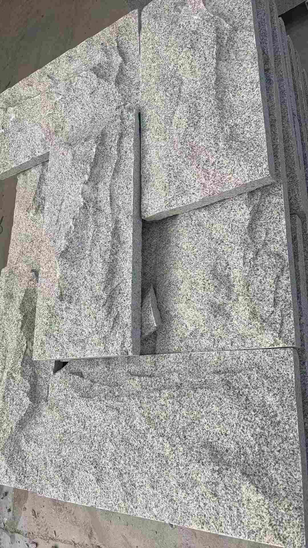 泰州 芝麻白自然面花岗岩成品板